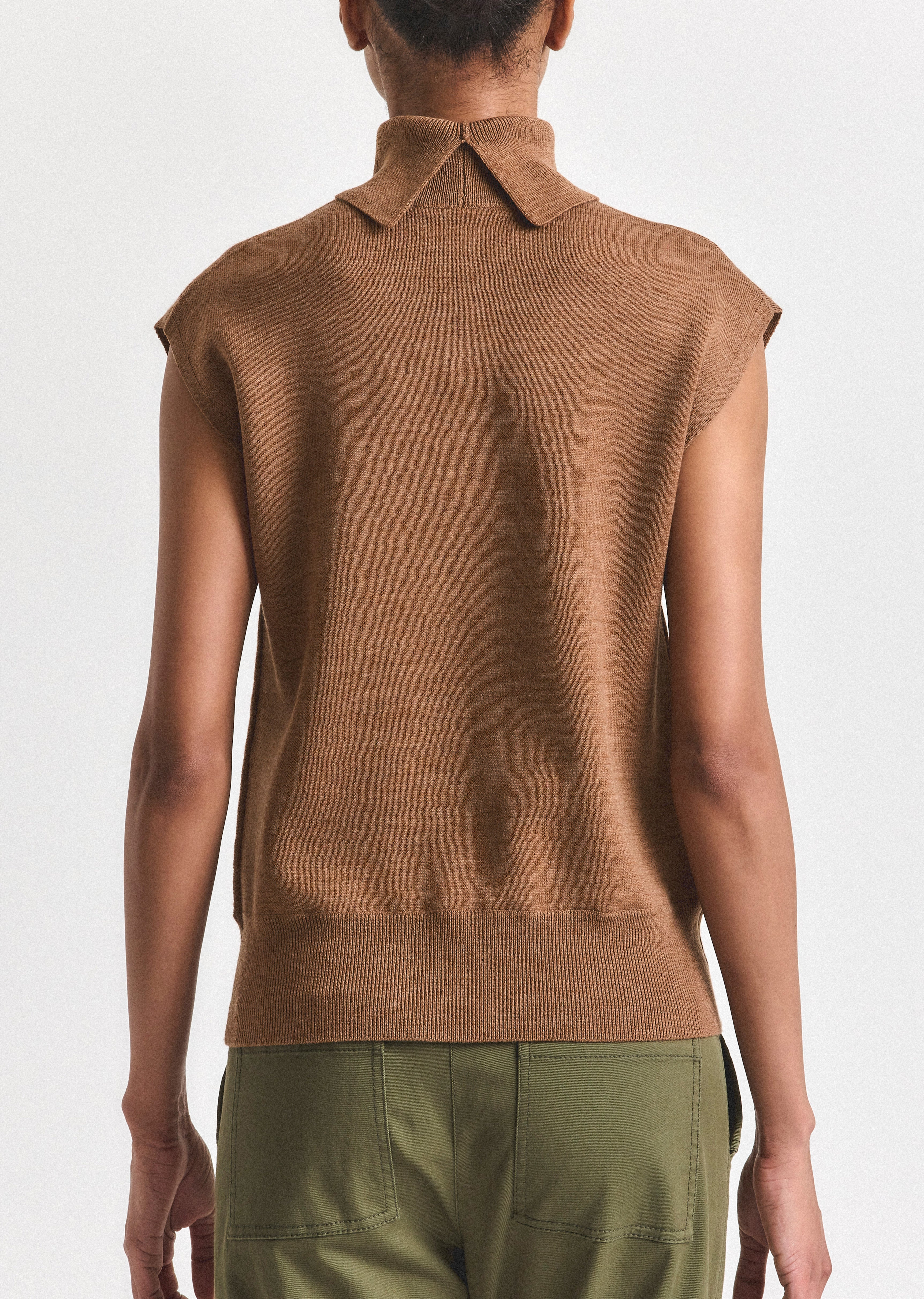 CONTRO TURTLENECK KNIT VEST - 5