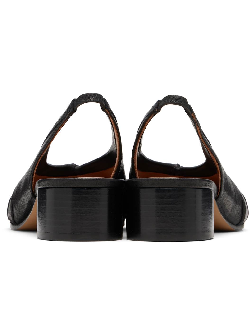 Black Tabi New Ballerina Slingback Heels - 2