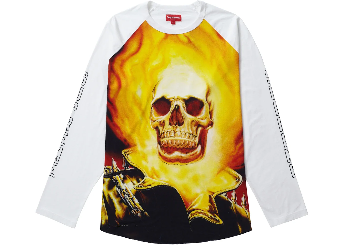 Supreme Ghost Rider Raglan L/S Top White - 1