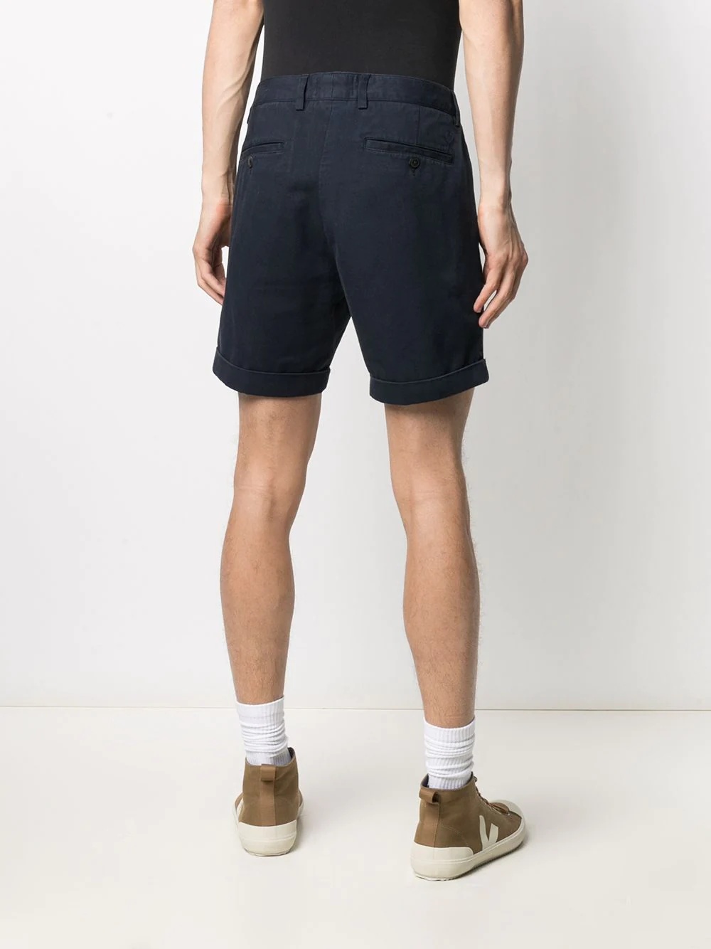 turn-up hem chino shorts - 4