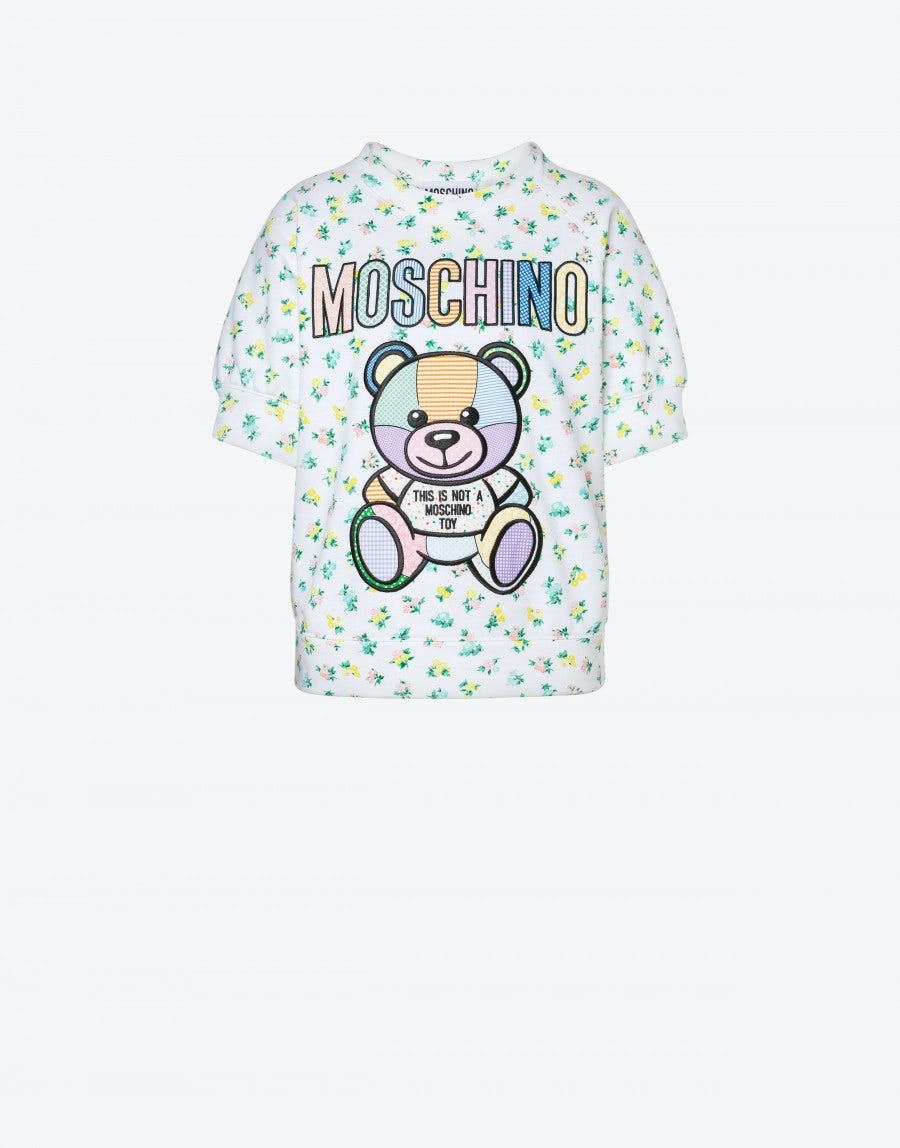 TEDDY PATCHWORK COTTON SWEATSHIRT - 1