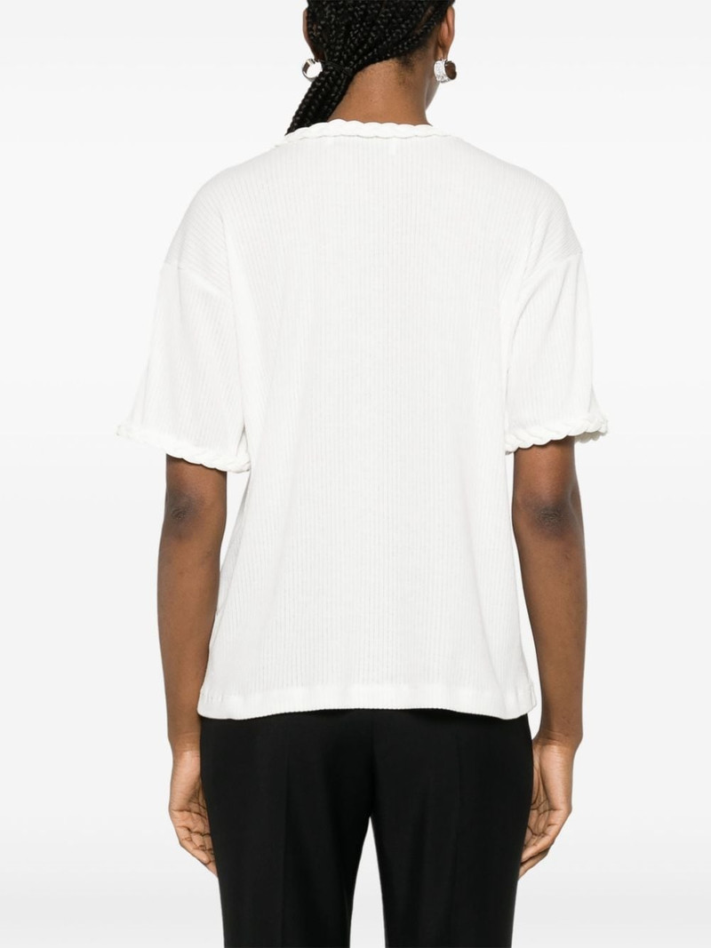 braid-detail cotton T-shirt 4
