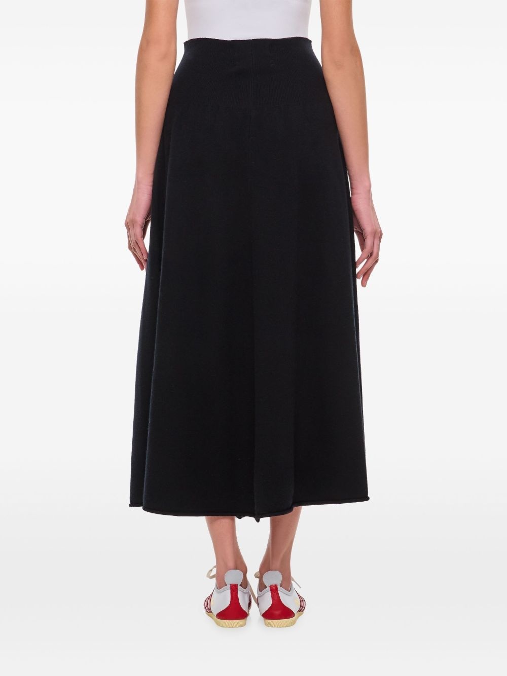 high-waisted draped skirt - 3