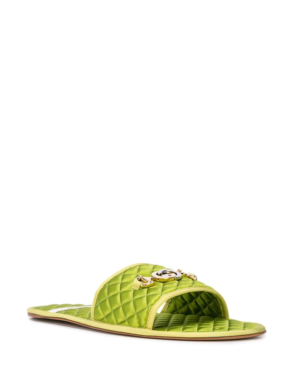 Horsebit quilted slide sandals - 2