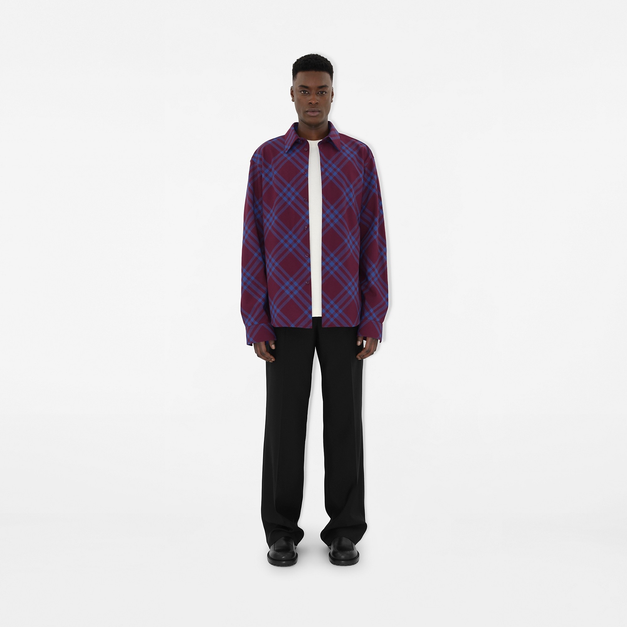 Check Wool Blend Shirt - 2