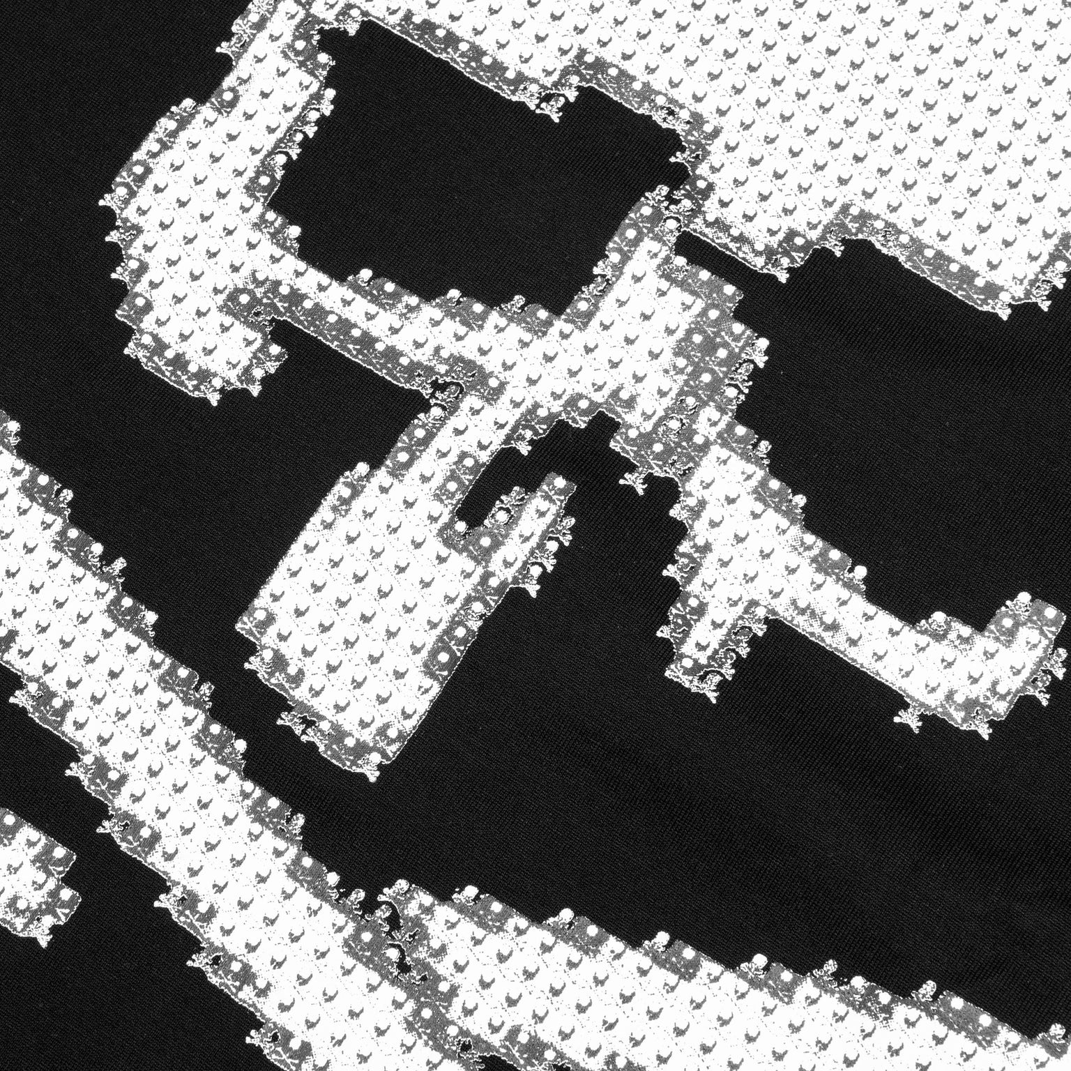 MICRO SKULL KNIT T-SHIRT - BLACK - 3