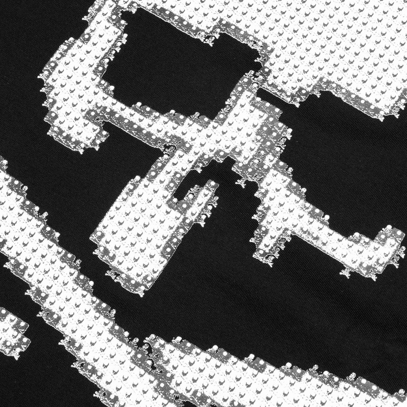 MICRO SKULL KNIT T-SHIRT - BLACK 3