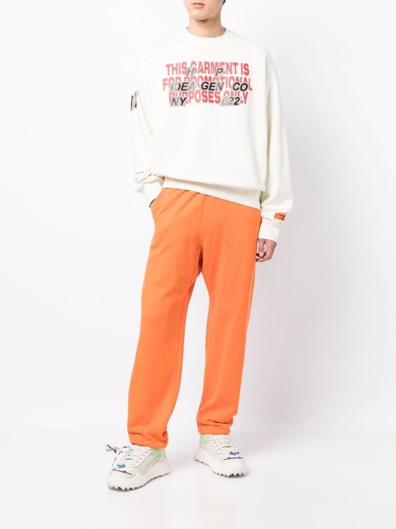 slogan-print long-sleeved sweater - 2
