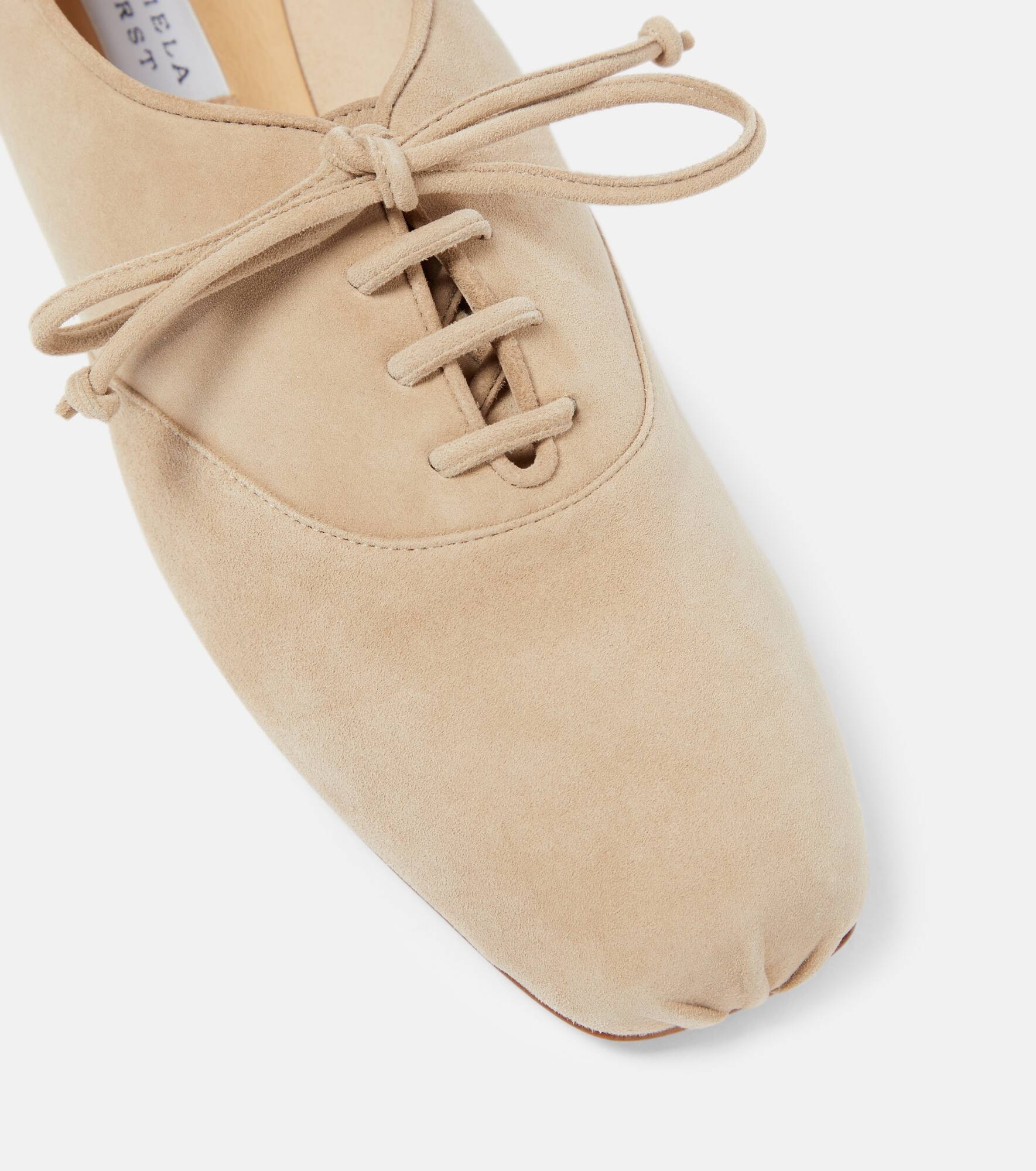Maya leather lace-up flats - 6
