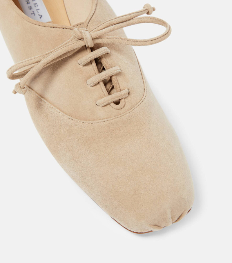 Maya leather lace-up flats 6