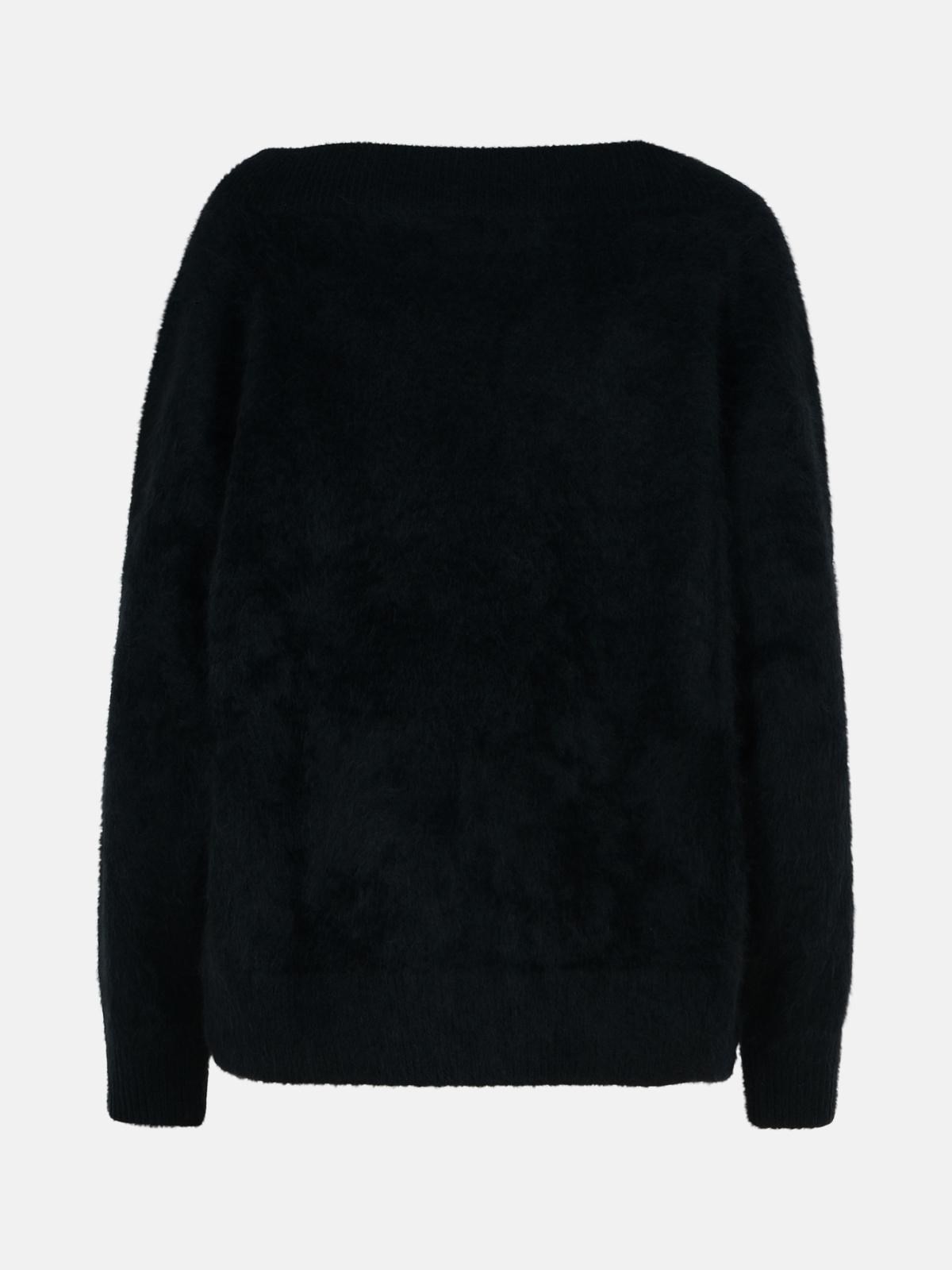 'KAMILA' BLACK CASHMERE SWEATER - 3