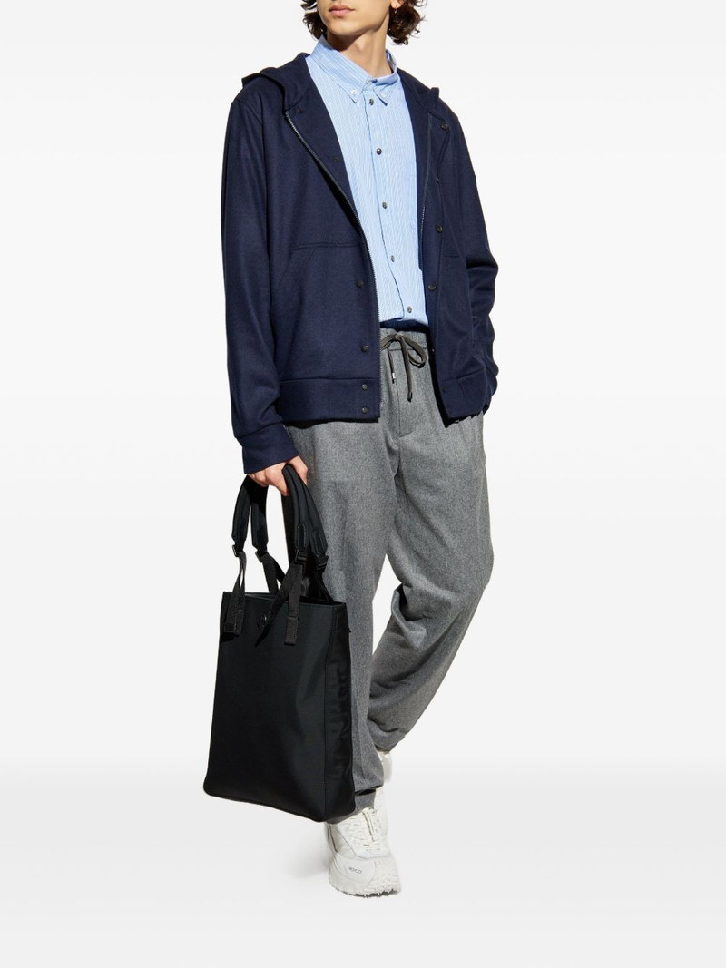 Moncler hooded button-fastening sweater outlook