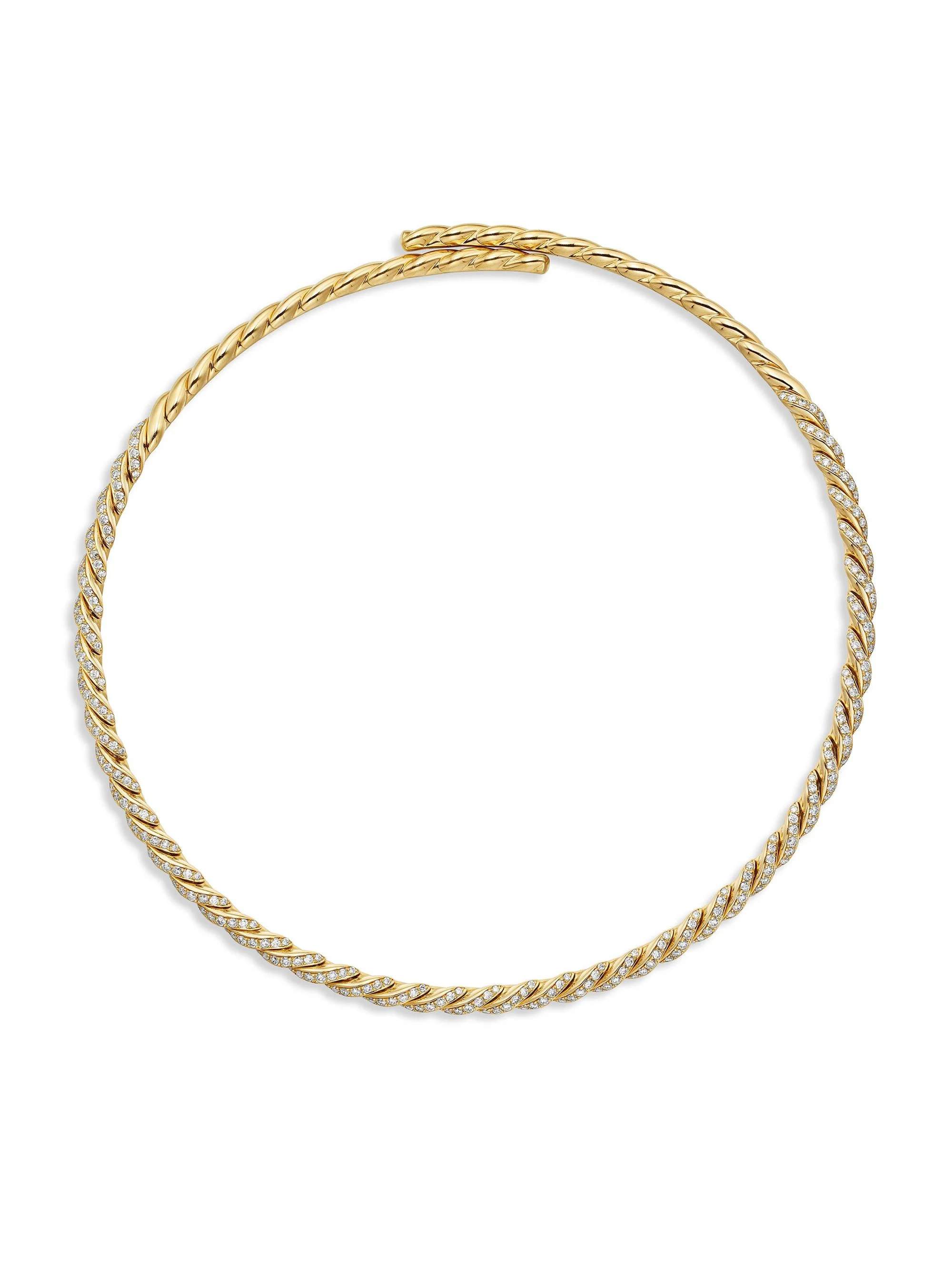 Women's Pavéflex Necklace in 18K Yellow Gold with Diamonds - Diamond - 1