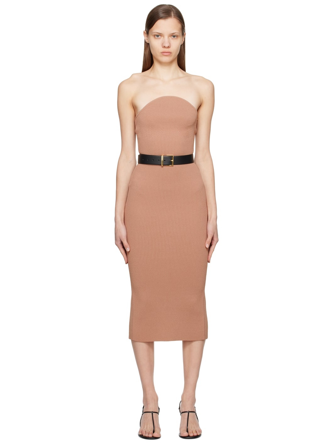 Tan 'The Rumer' Midi Dress - 1