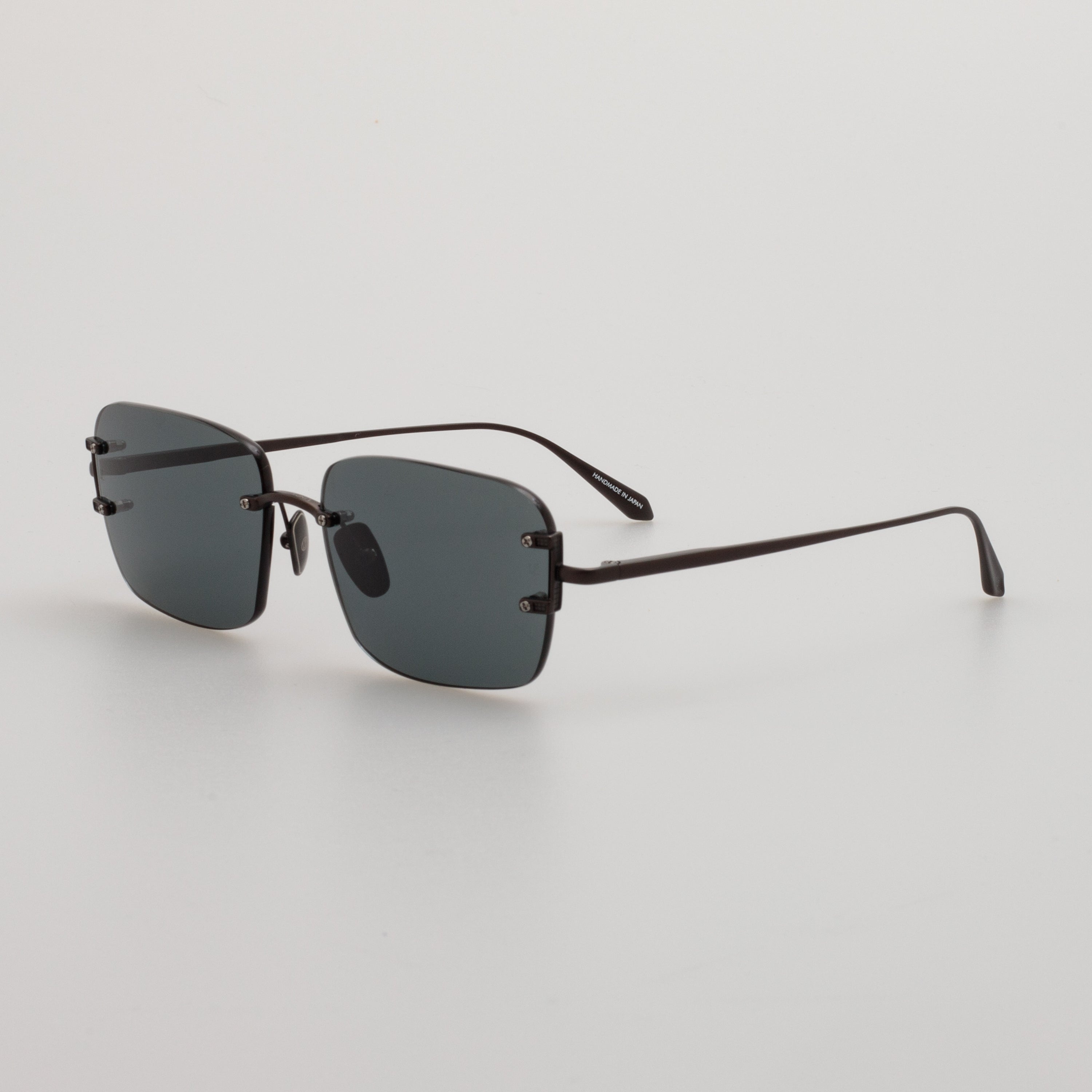Sasha Square Sunglasses in Black and Matt Nickel - 3