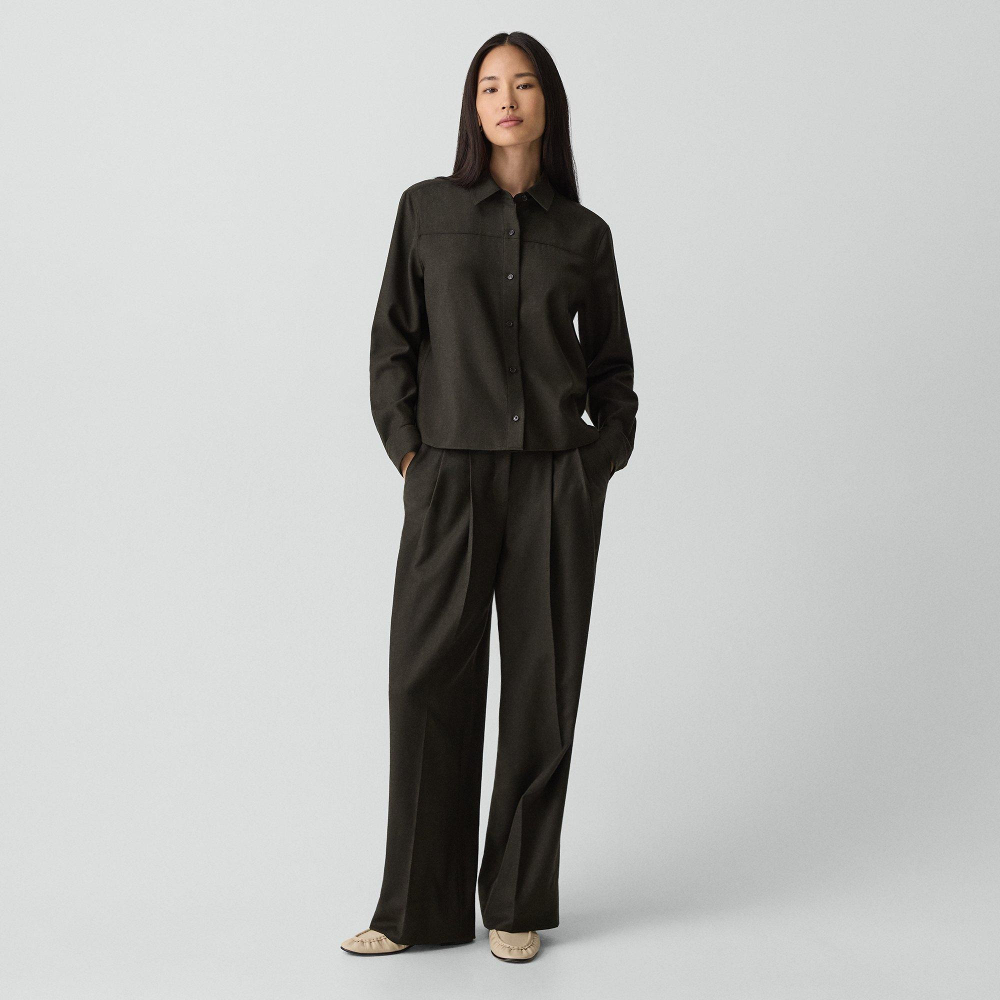 Boxy Shirt in Sleek Flannel - 6