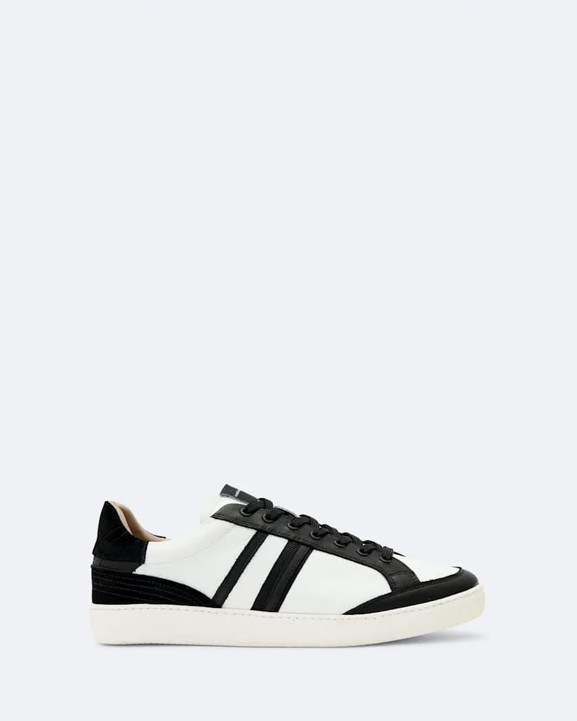 SHEER CONTRAST LEATHER SNEAKERS - 1