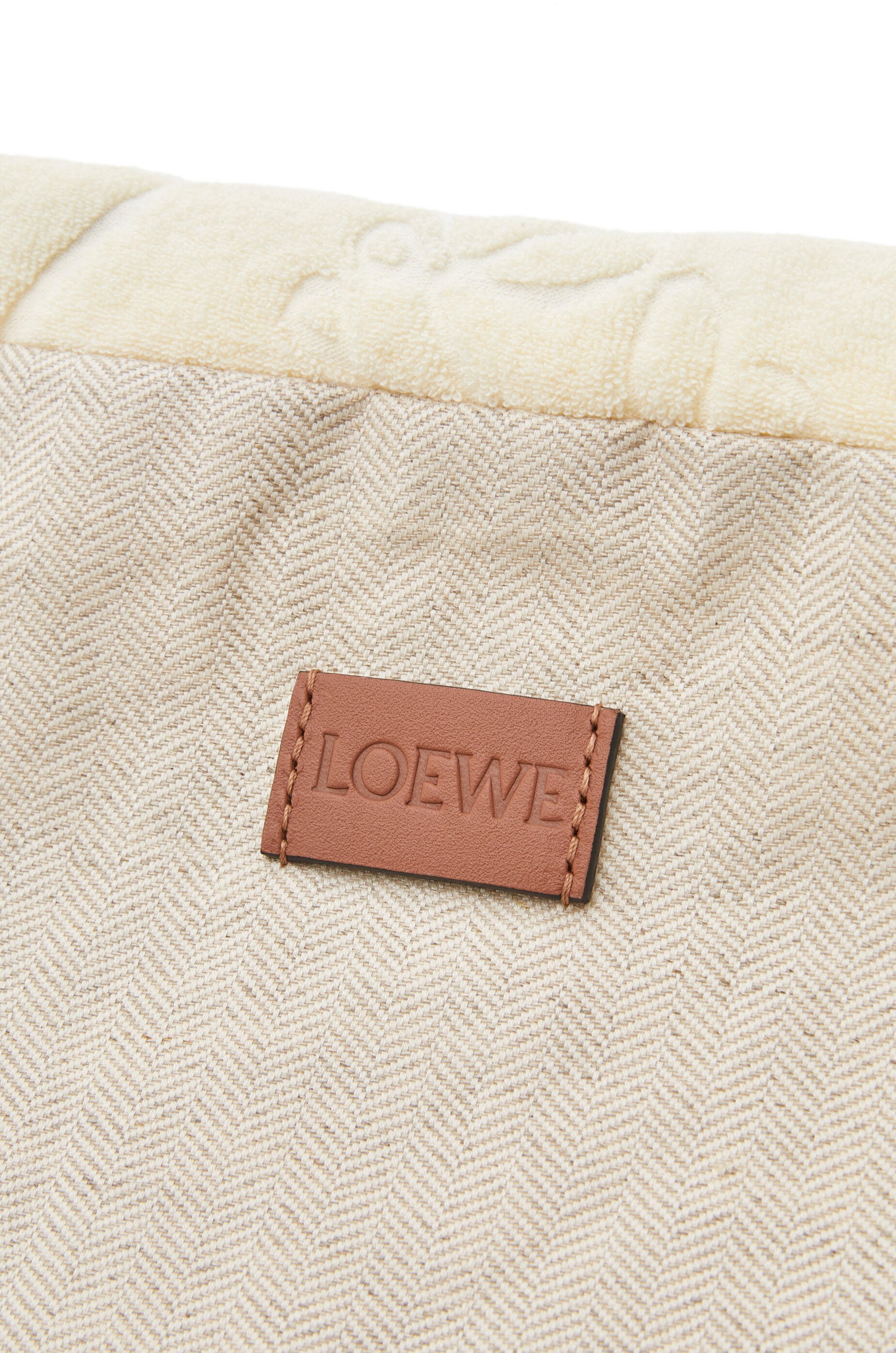 Drawstring pouch in cotton towelling - 4