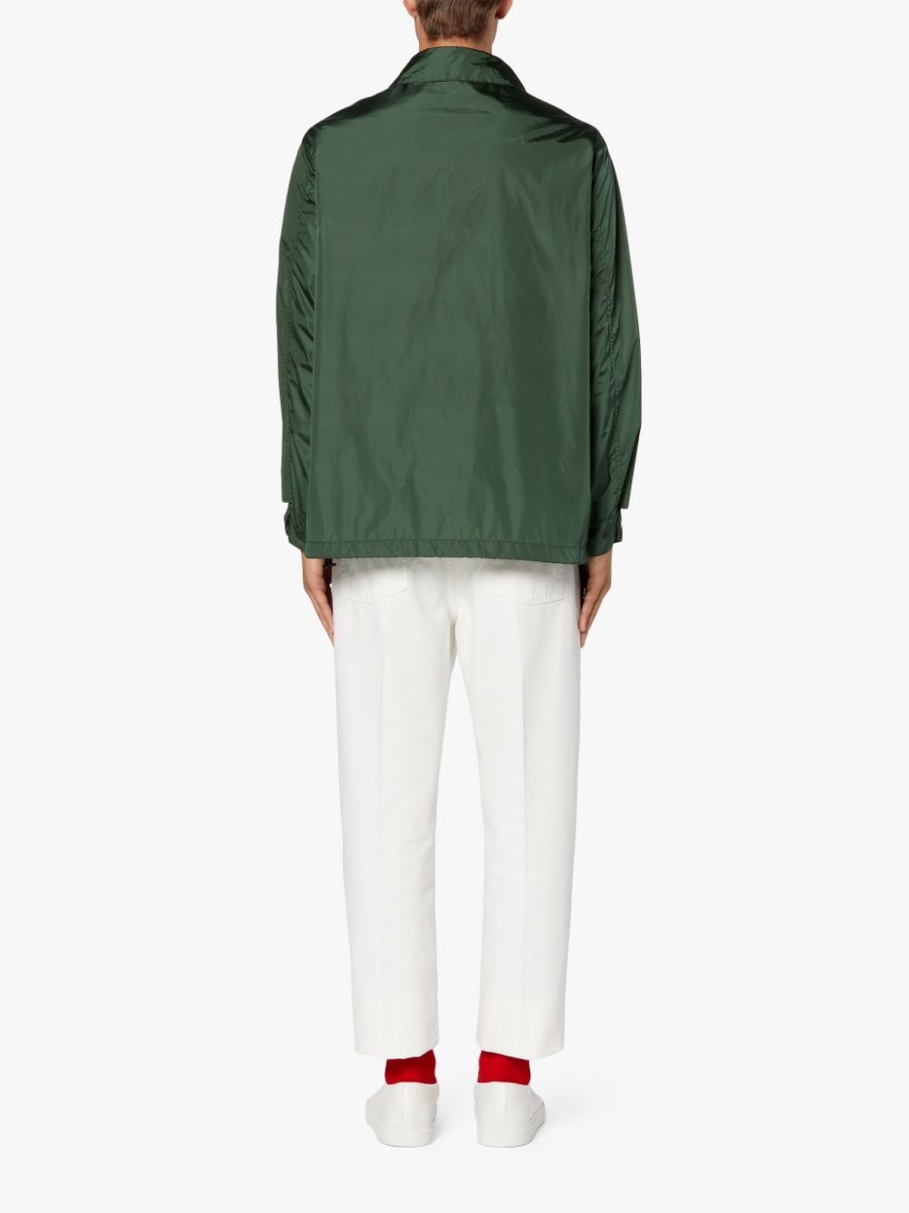 TAPE TEEMING GREEN NYLON COACH JACKET | GMM-216 - 3