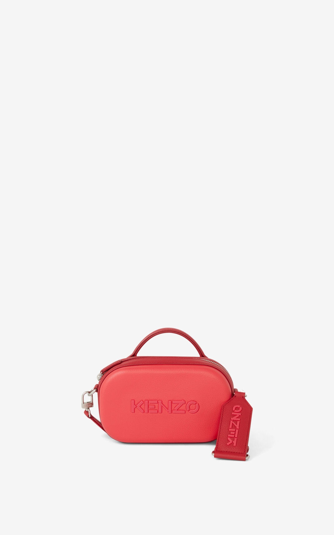KENZO Logo small leather cross-body bag - 1