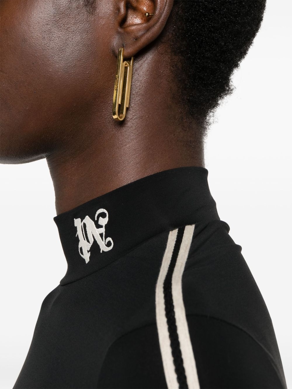 embroidered-logo cropped top - 5