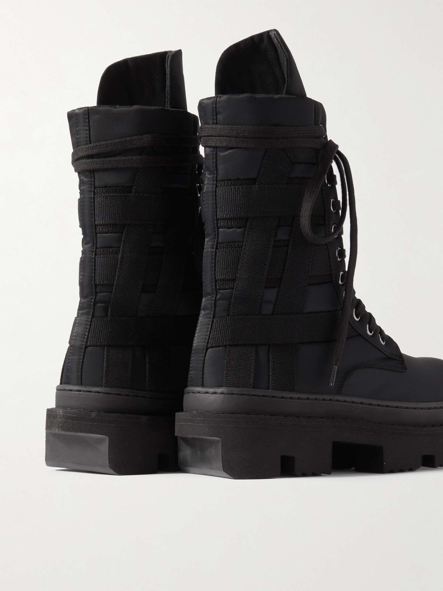 Rick Owens DRKSHDW Army Megatooth Canvas and Shell Lace-Up