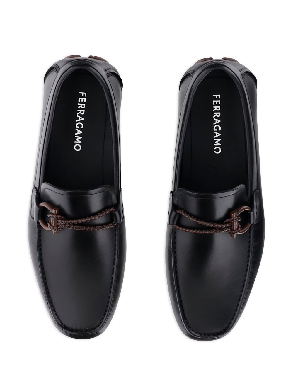 Gancini-detail leather loafers - 4