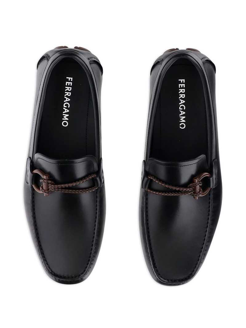 Gancini-detail leather loafers 4