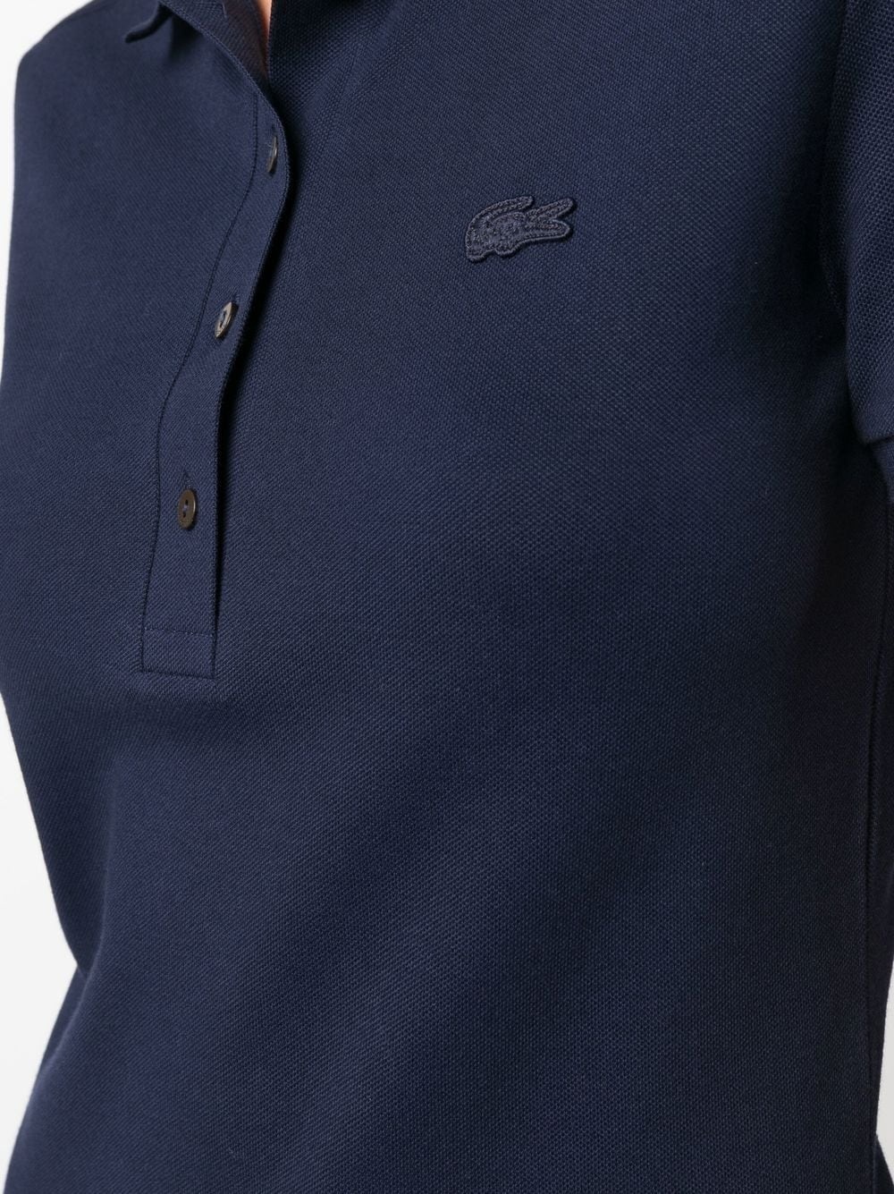 logo-patch short-sleeve polo dress - 5