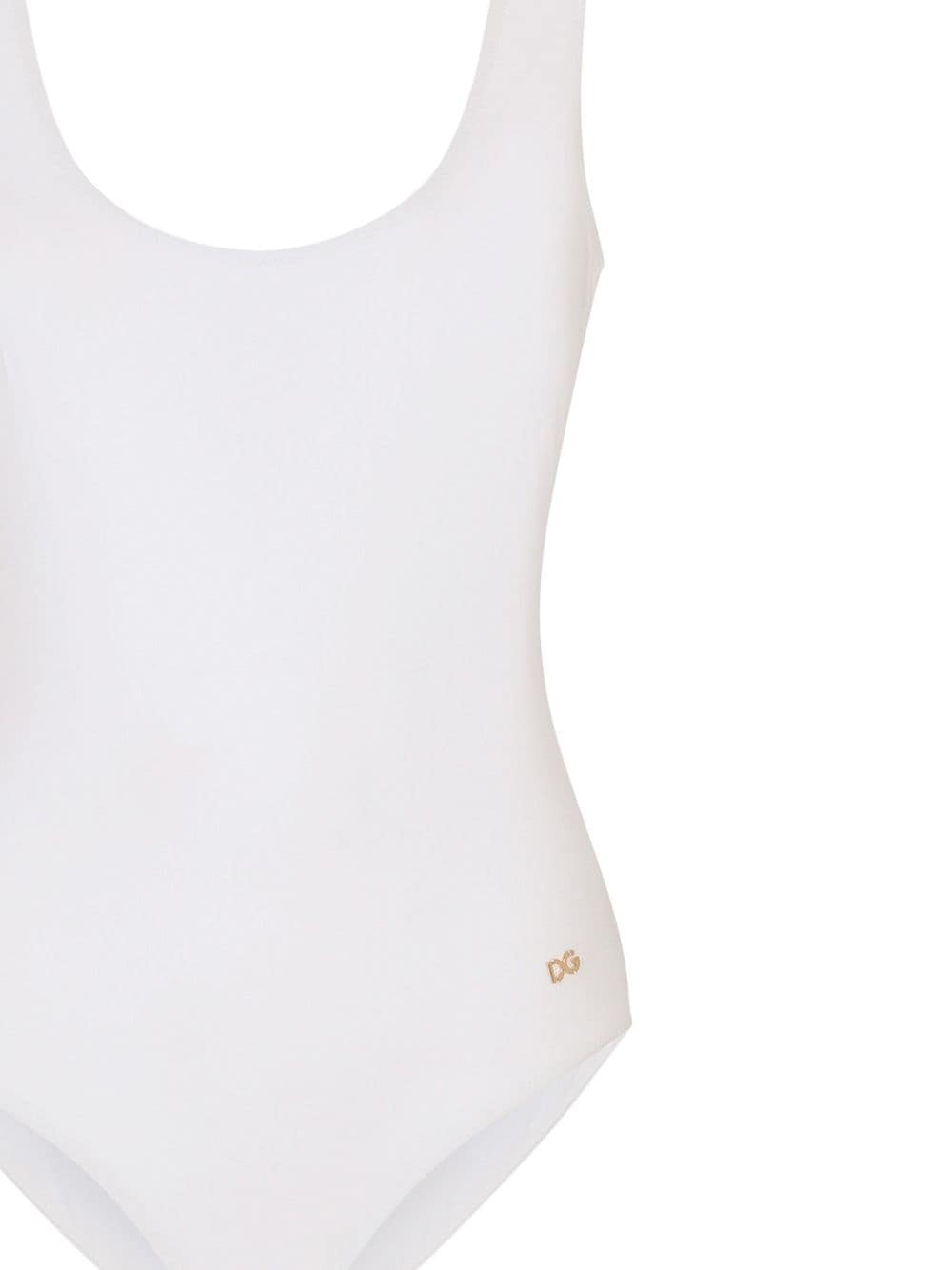 logo-tag scoop-back swimsuit - 4