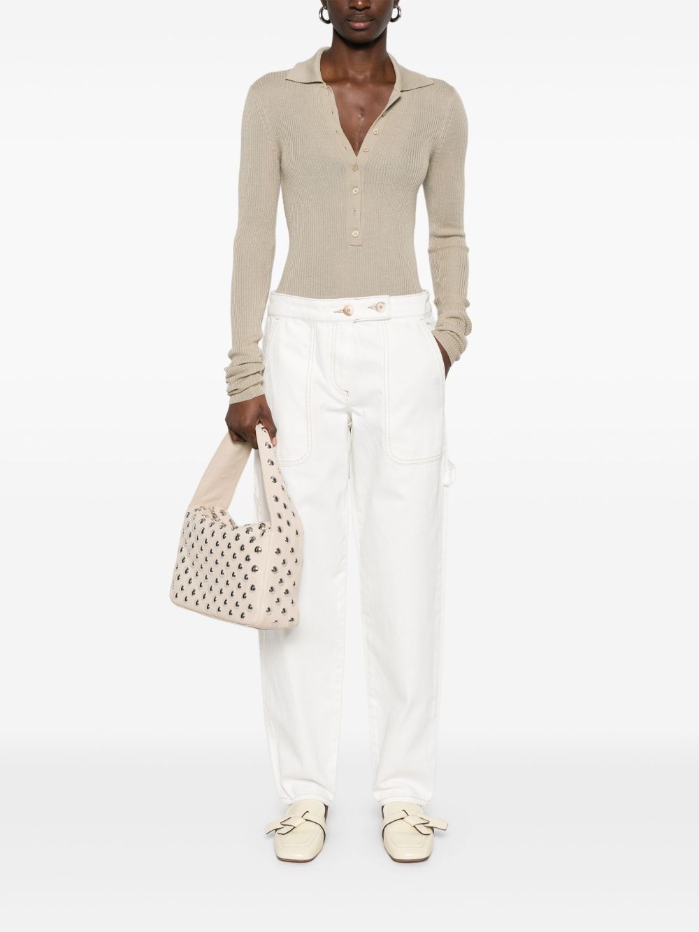 logo-embossed trousers - 2