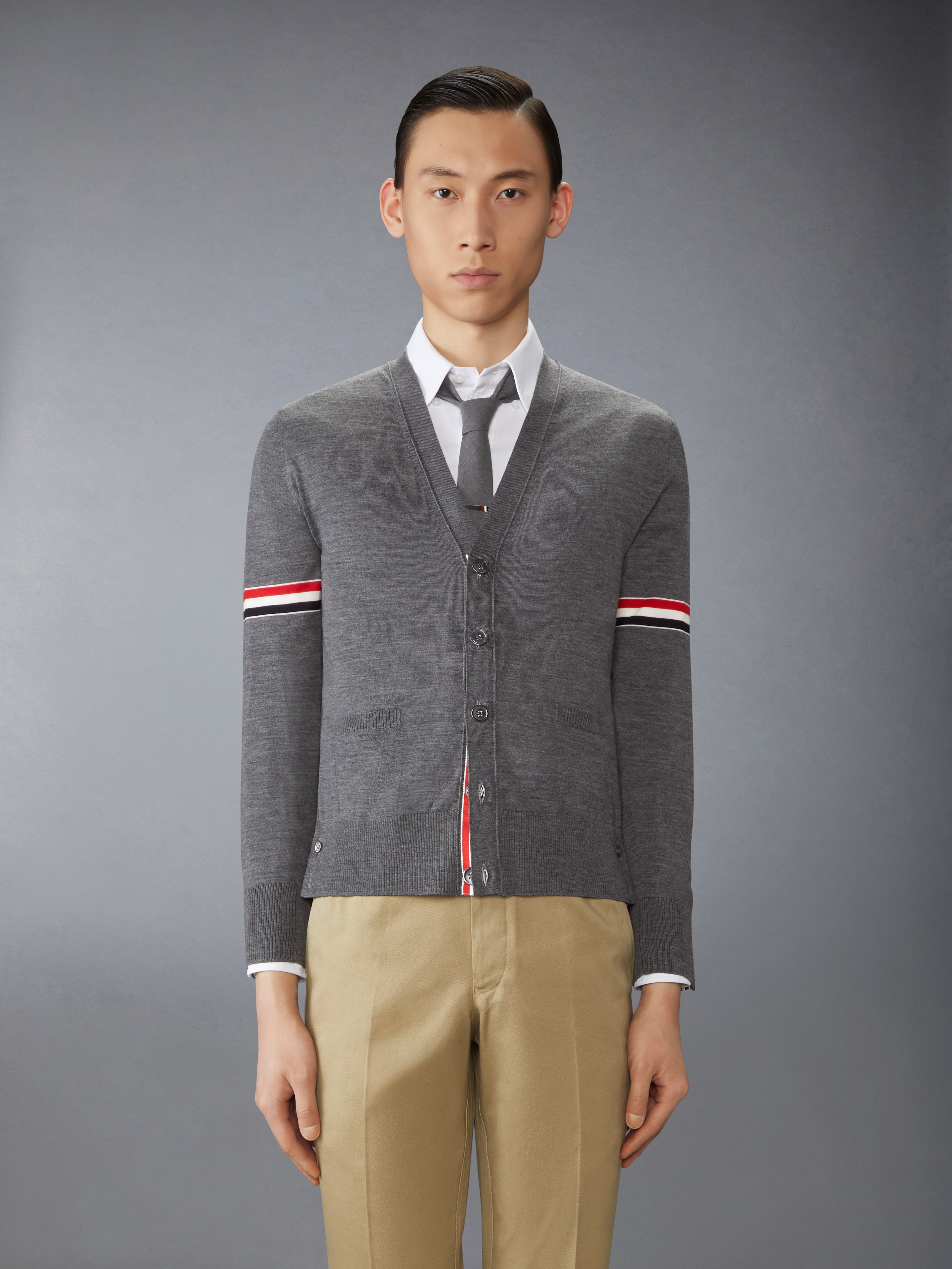 FINE MERINO WOOL RWB ARMBAND CARDIGAN - 2