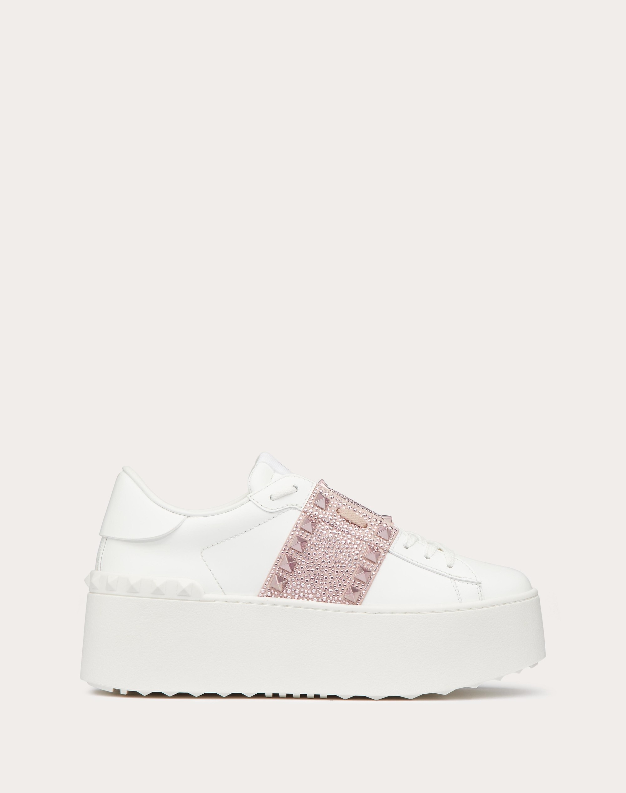 FLATFORM ROCKSTUD UNTITLED SNEAKER IN CALFSKIN WITH MICRO STUDS - 1