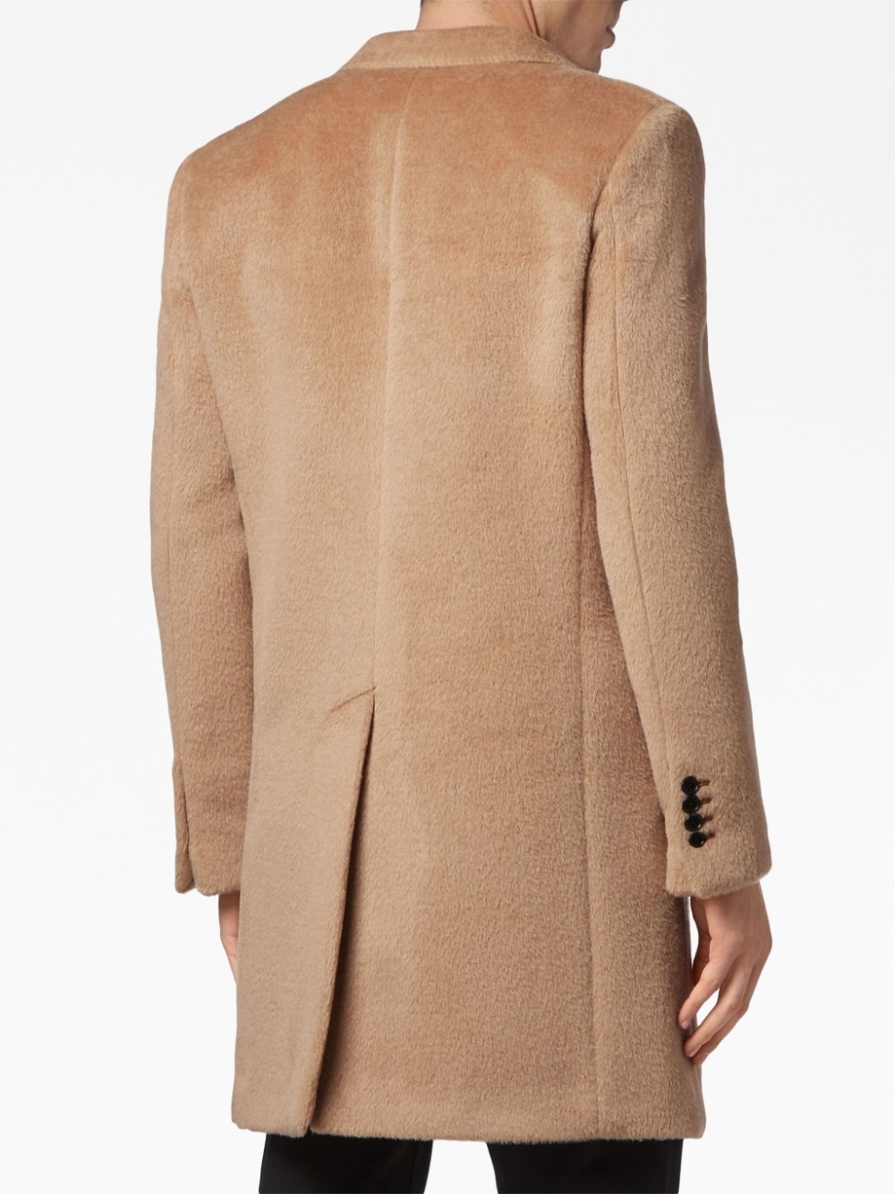 single-breasted wool coat - 4