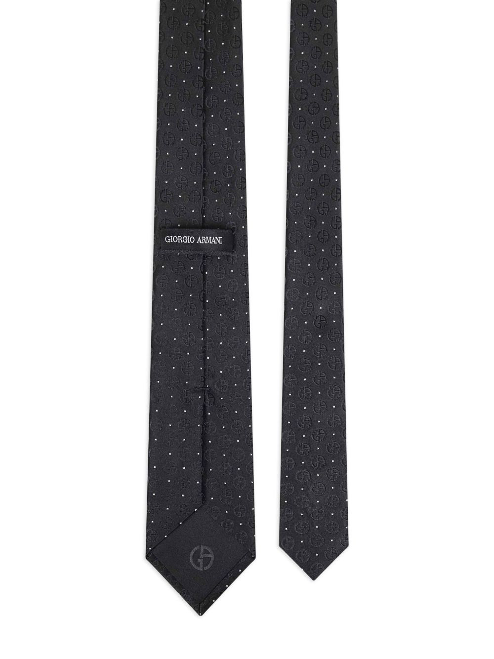 monogram-jacquard silk tie - 2