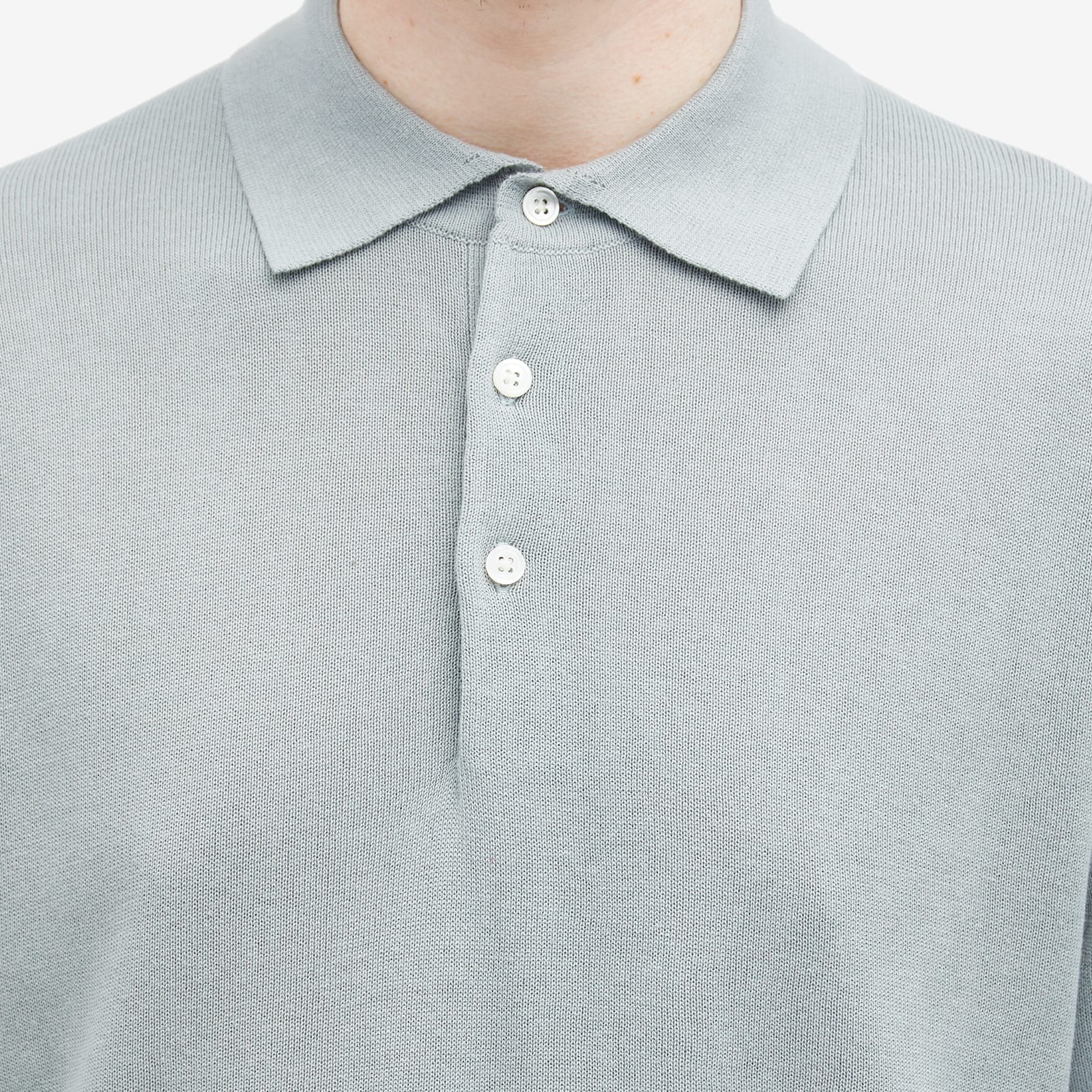 Beams Plus 12g Knit Long Sleeve Polo - 5