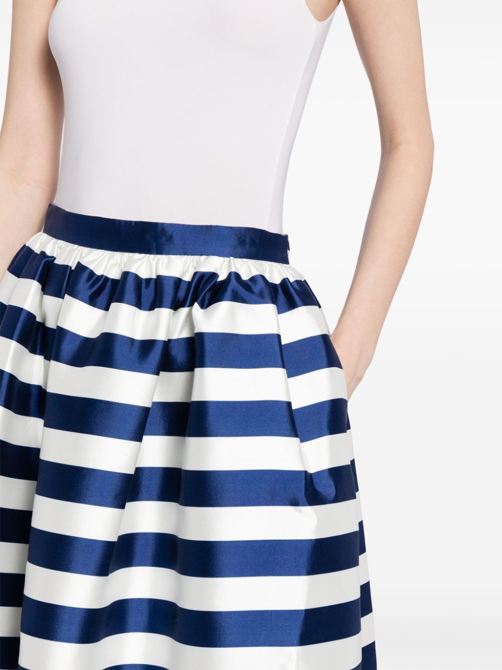 striped flared skirt - 5