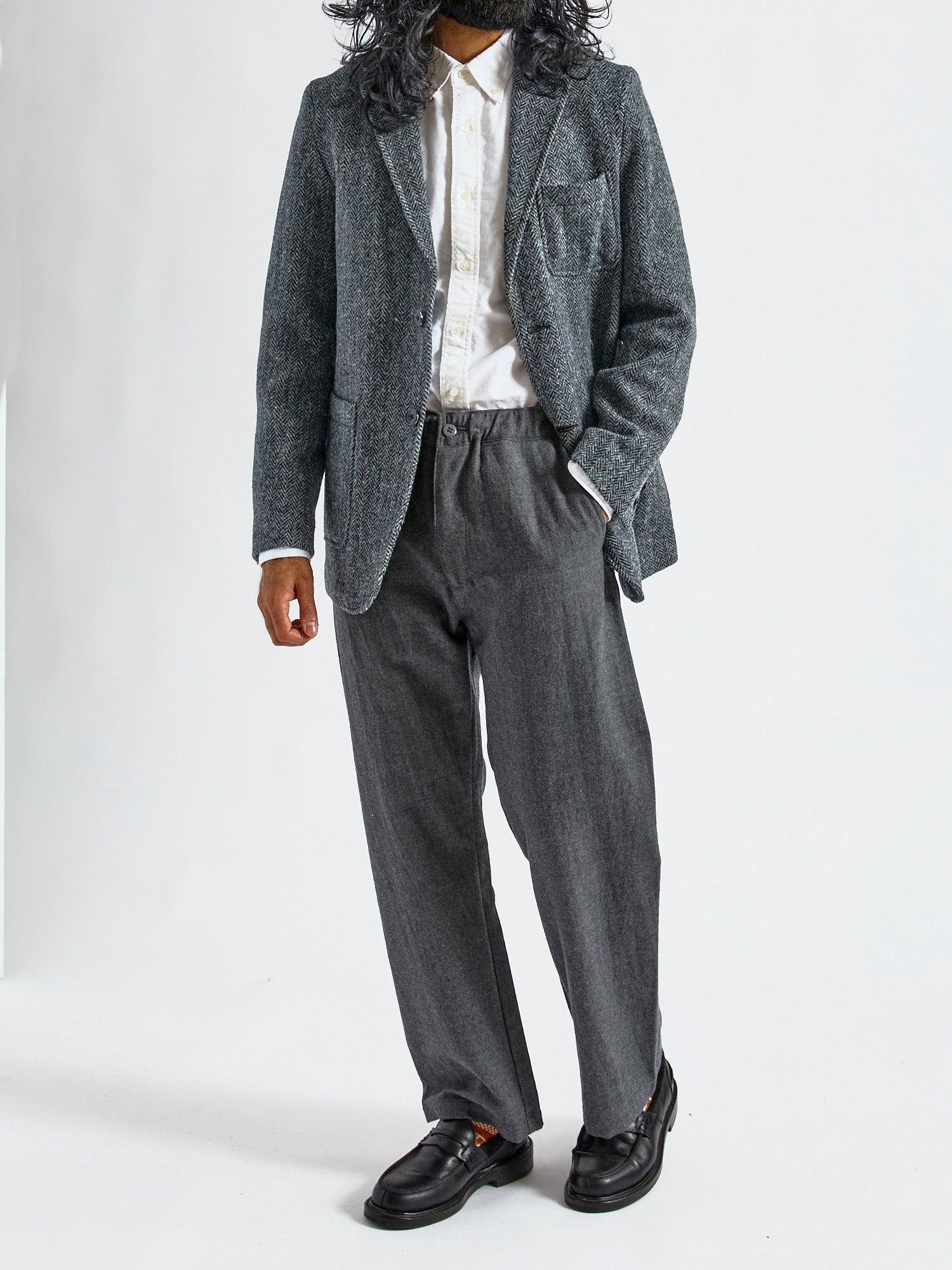 3B Comfort Harris Tweed Jacket in Grey Herringbone - 13
