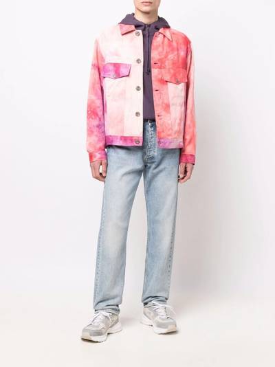 Song for the Mute colour-block tie-dye jacket outlook