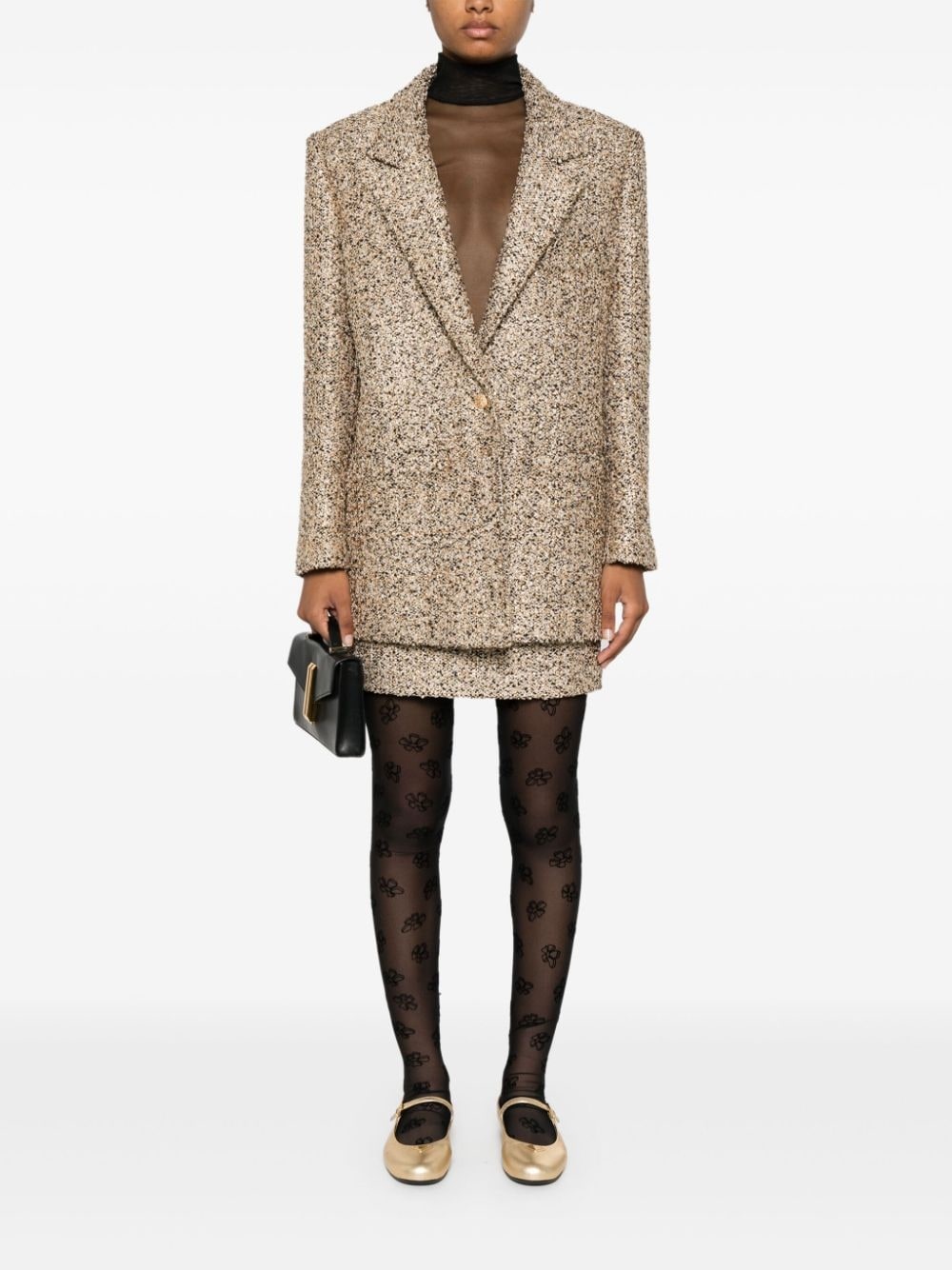 lurex tweed blazer - 2