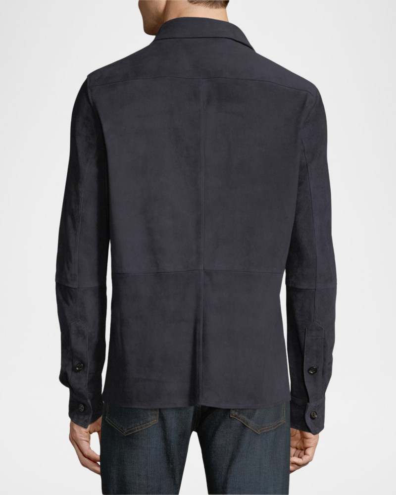Ralph Lauren Men's Lux Suede Flap-Pocket Overshirt outlook