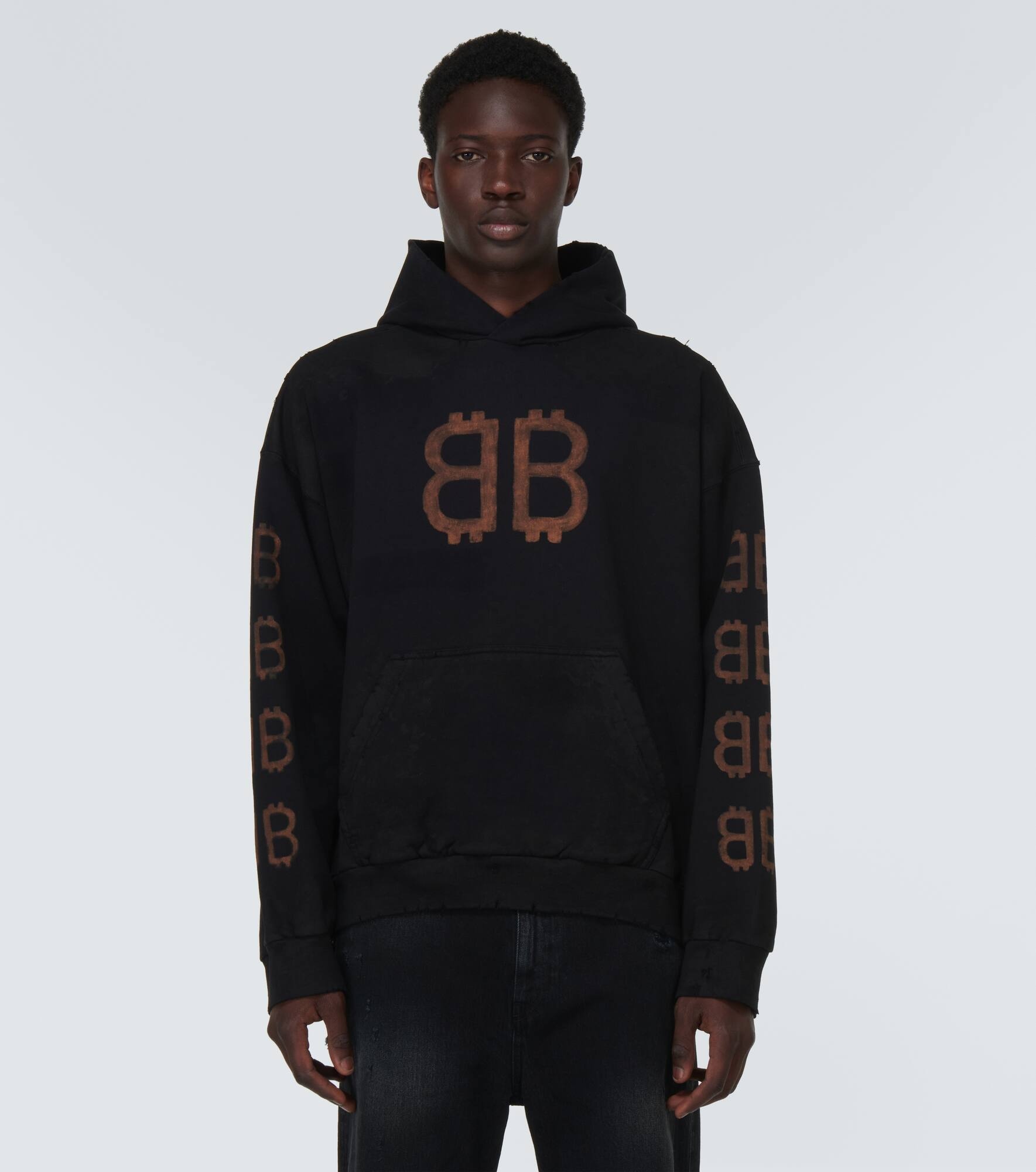 Crypto cotton jersey hoodie - 3