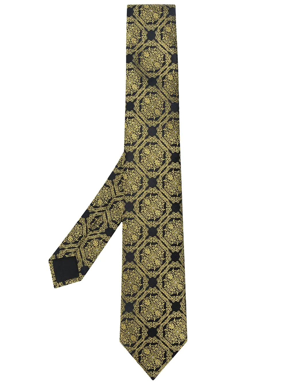 printed silk tie - 1