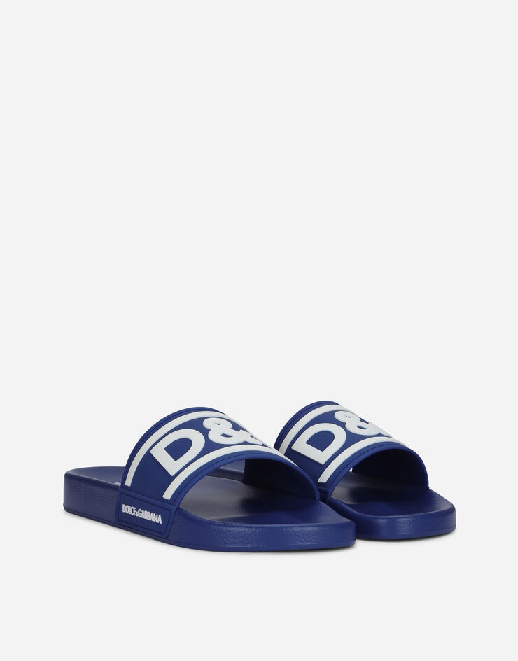 Rubber beachwear sliders with DG logo - 2