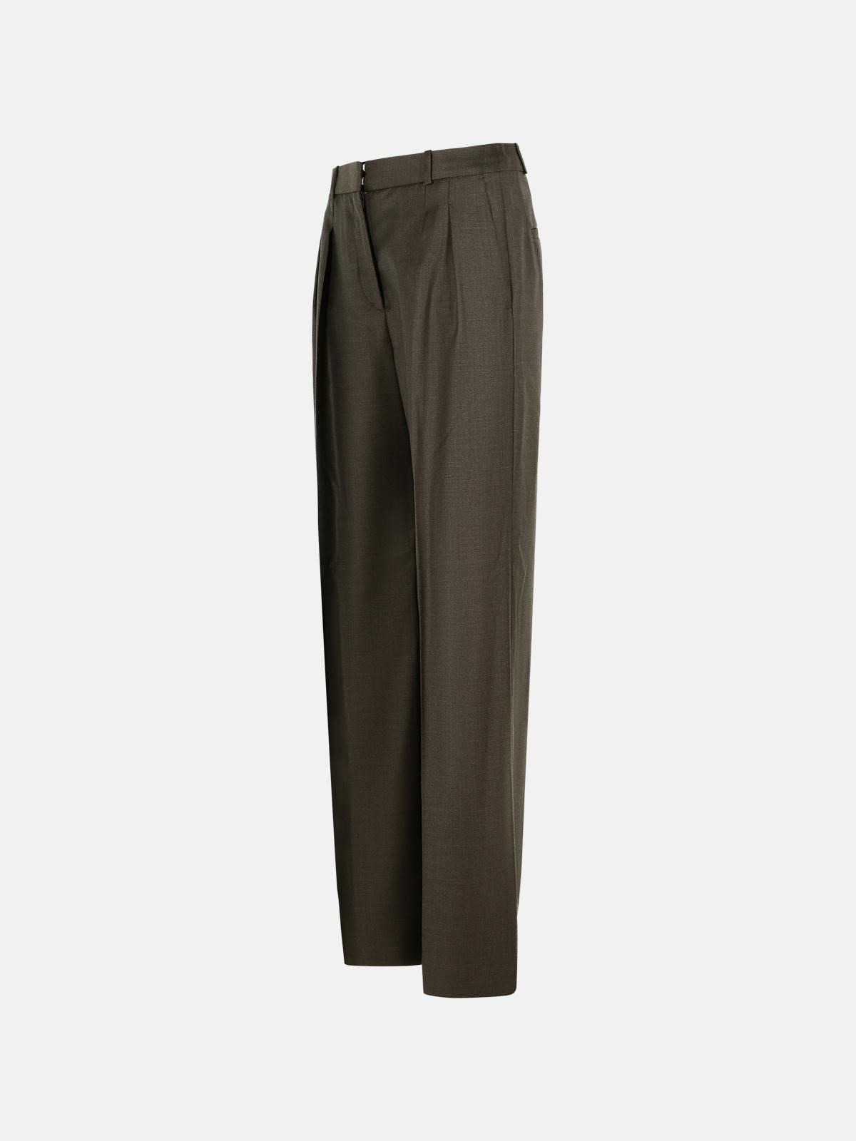 'SBIRU' BROWN VIRGIN WOOL PANTS - 2