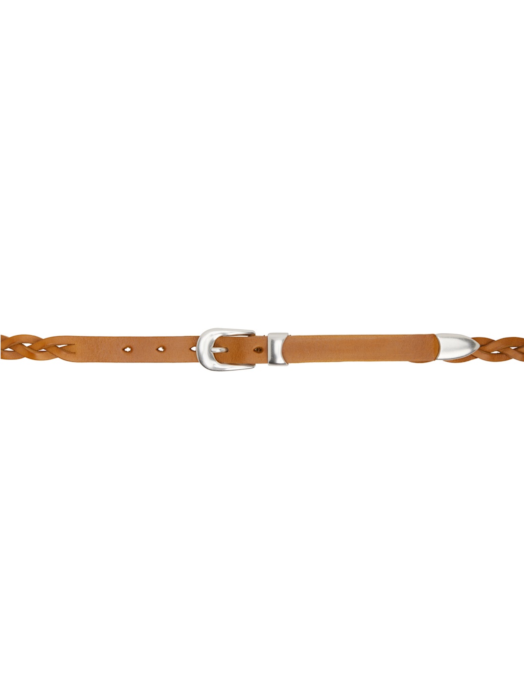 Tan 2 CM Braided Belt - 1
