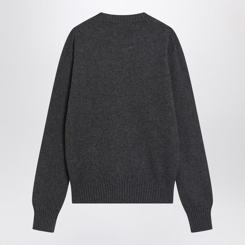Ami Paris Anthracite Grey Ami De Coeur Sweater Men - 2