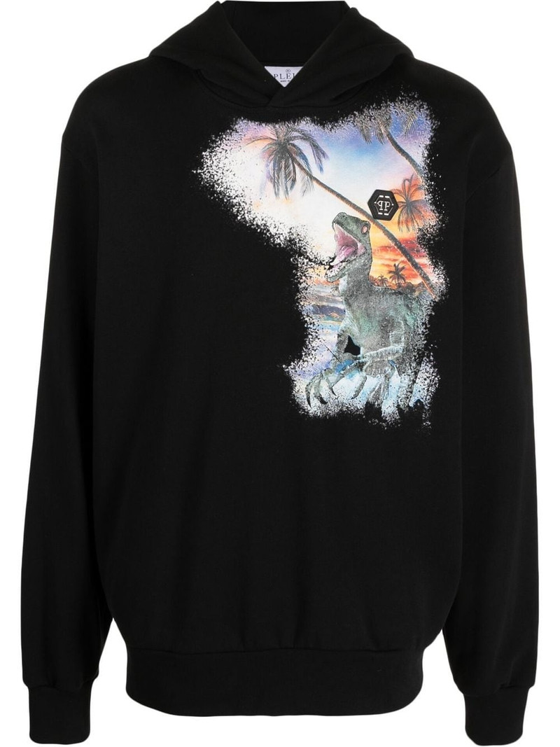 graphic-print pullover hoodie 1
