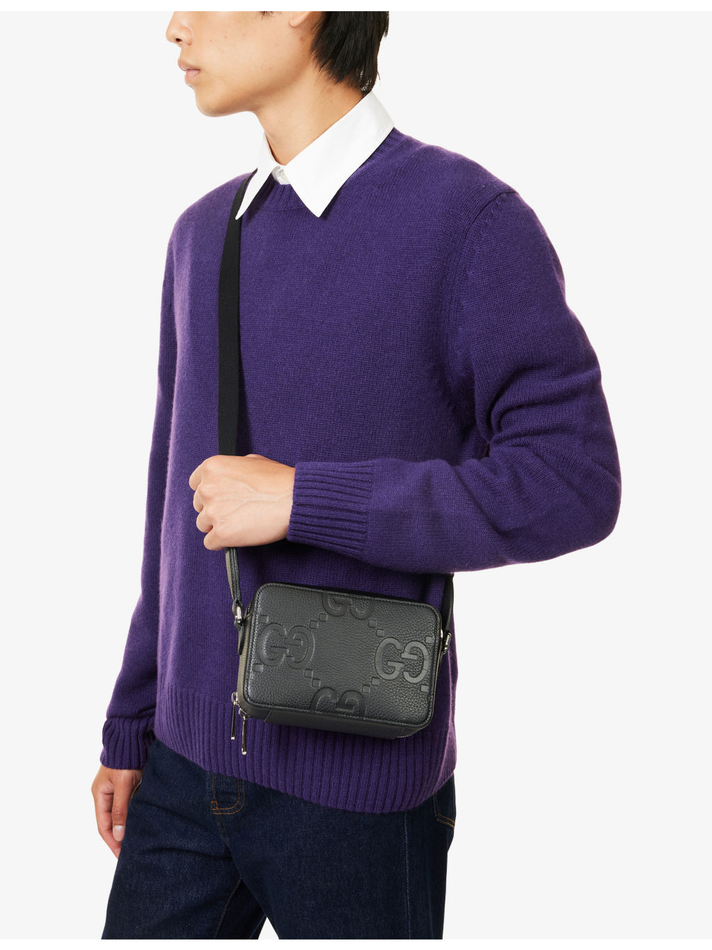 GG Jumbo Mini Leather Cross-Body Bag - 2