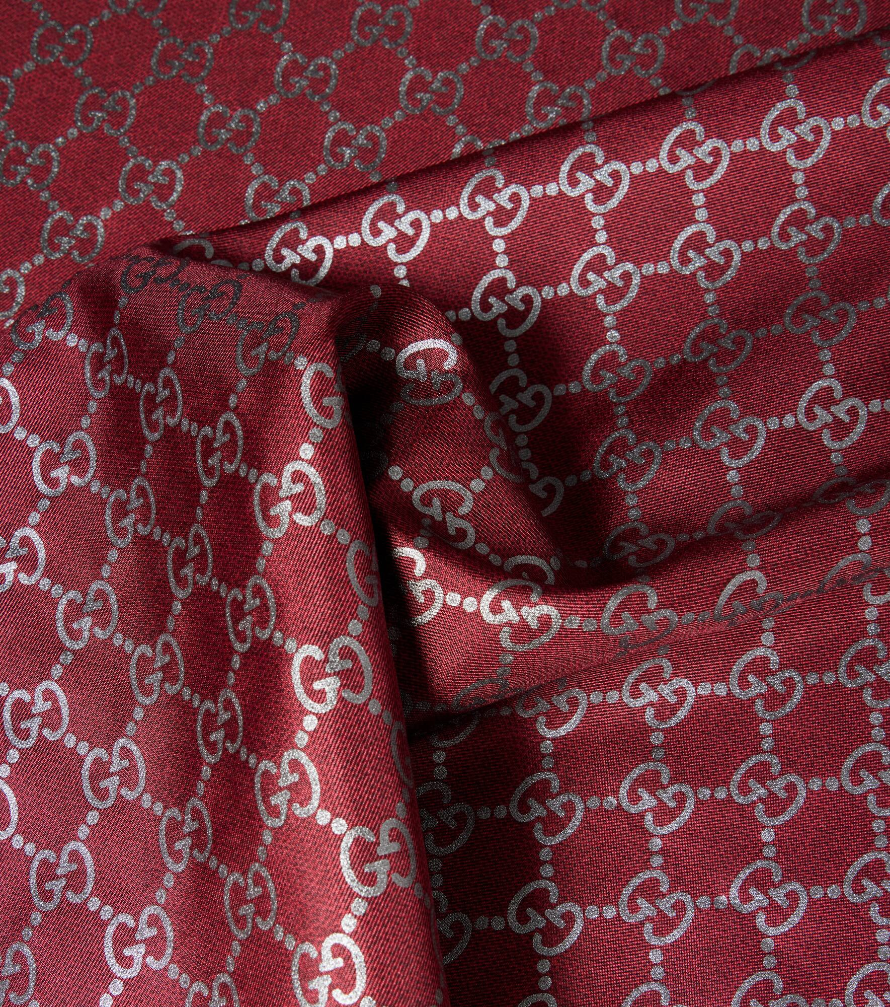 GG silk twill scarf - 4